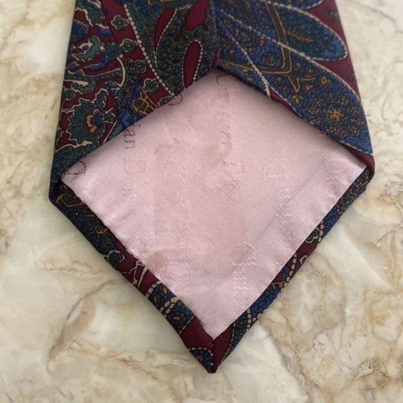 Christian Dior?100% Silk Vintage Paisley Tie - Picture 6 of 8